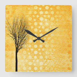 Horloge jaune chic