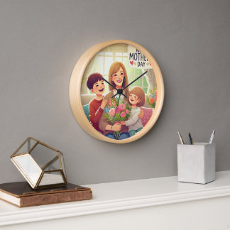 Horloge Jeu d'horloge de marche pour la journée mère