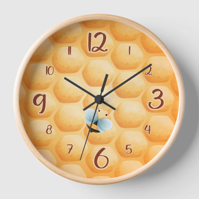Horloge Jolie abeille amusante 24h/24 (Recto)