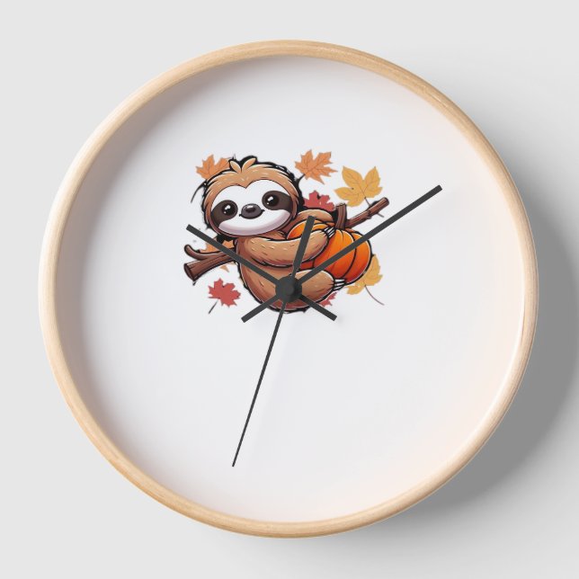 Horloge Jolie machine à dessin avec Citrouille - Saison d' (Recto)