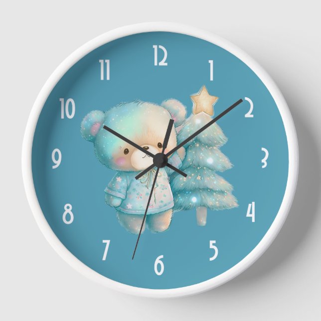 Horloge Jolie Ours et Noël (Recto)