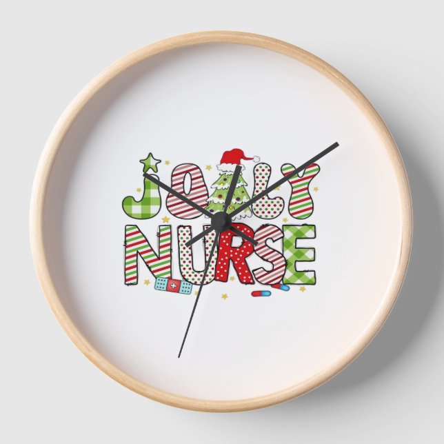 Horloge Jolly Nurse, T-shirt classique d'Halloween (Recto)