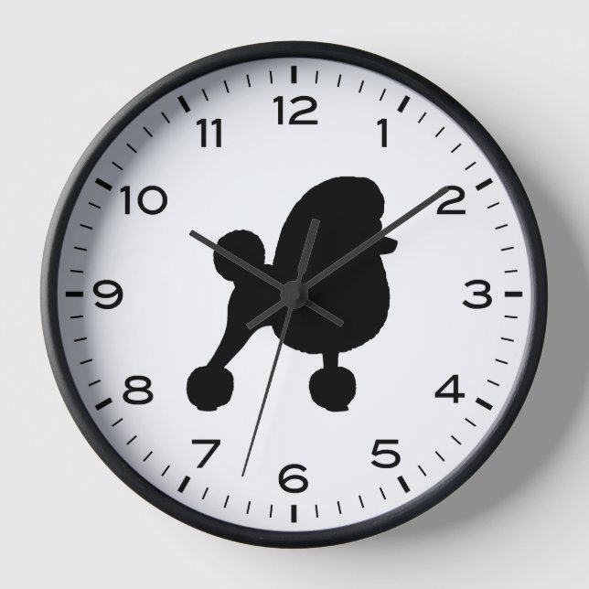 Horloge Jouet Poodle Chien race Silhouette (Recto)
