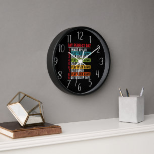 Horloge Joueur amusant parfait jour art