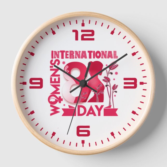 Horloge Journée internationale de la femme 2023 Journée de (Recto)