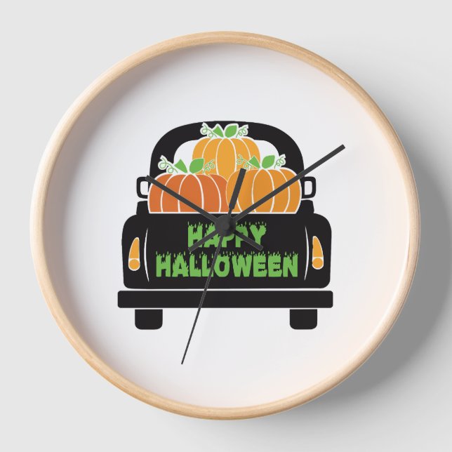 Horloge Joyeux Halloween jour 2021 custume (Recto)