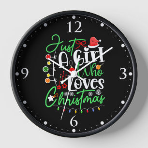 Horloge Juste Une Fille Qui Aime Noël