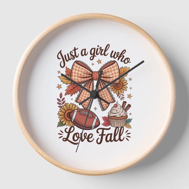 Horloge Juste une fille qui aime tomber Cosy (Recto)