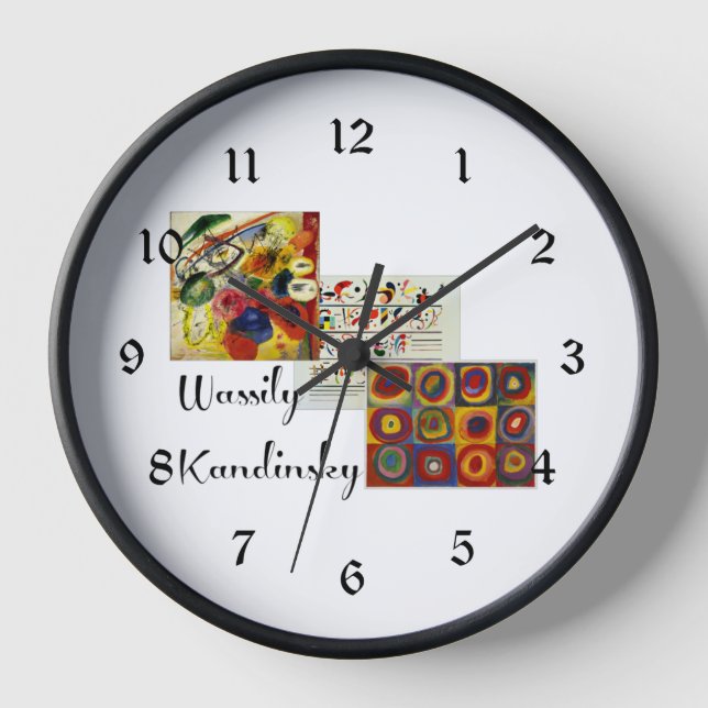 Horloge Kandinsky - Collage de son oeuvre (Recto)