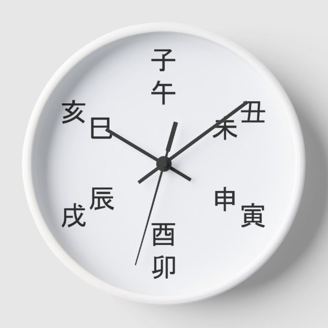 Horloge Kanji Clock - Chinese Zodiac - Time of the Day -  (Recto)