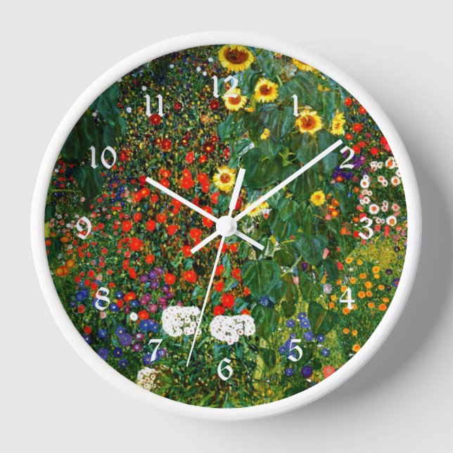Horloge Klimt - Jardin des fleurs (Recto)