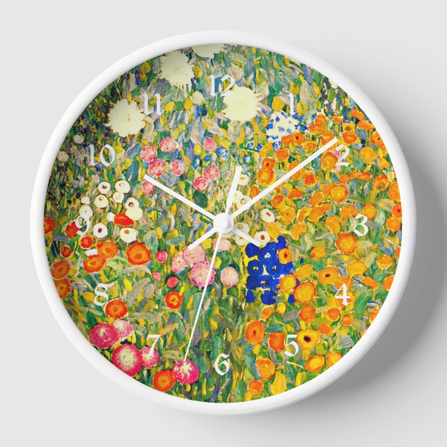 Horloge Klimt - Jardin Fleur 1907 (Recto)