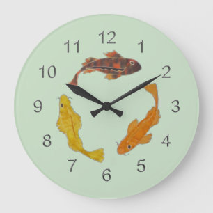 Horloge - Koi nage en cercle