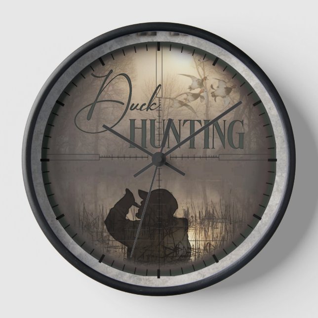 Horloge La chasse ultime au canard (Recto)