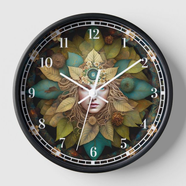 Horloge La déesse de la nature Mandala (Recto)