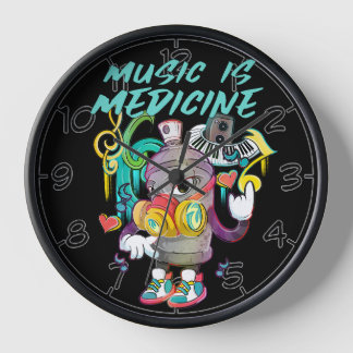 Horloge La musique urbaine est un Graffiti en médecine