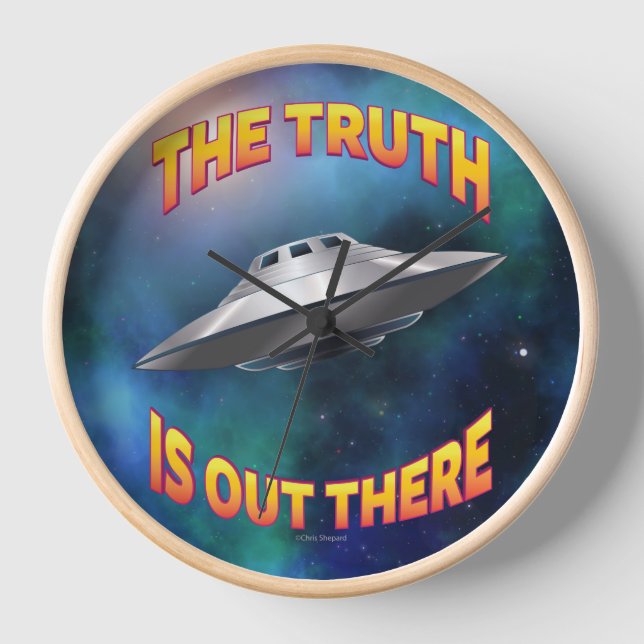 Horloge La vérité est là - Soucoupe volante UFO Galaxy (Recto)