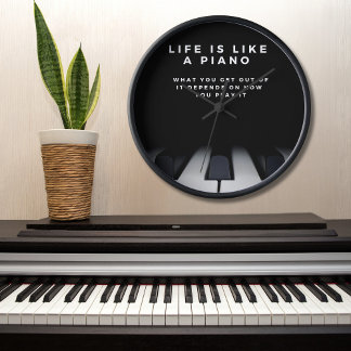 Horloge La vie est comme un piano Inspiration