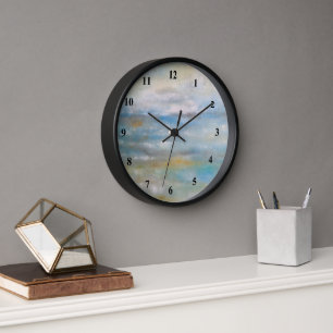 Horloge L'art côtier Abstrait de la plage