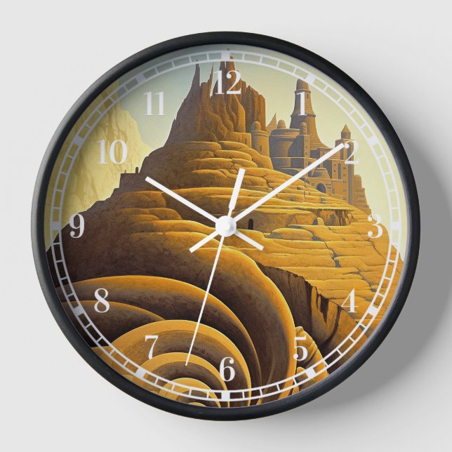 Horloge L'art Imaginaire de Surreal Mountain City (Recto)