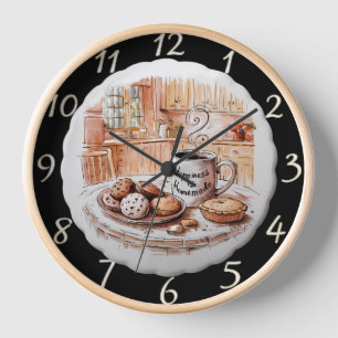Horloge Le bonheur est fait maison Un moment d'indulgence