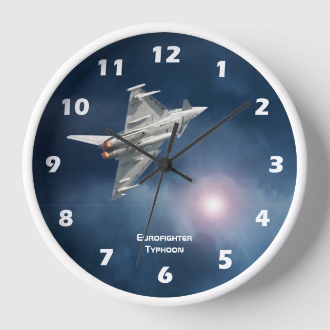 Horloge Le typhon de l'Eurofighter, avec des chiffres (Recto)