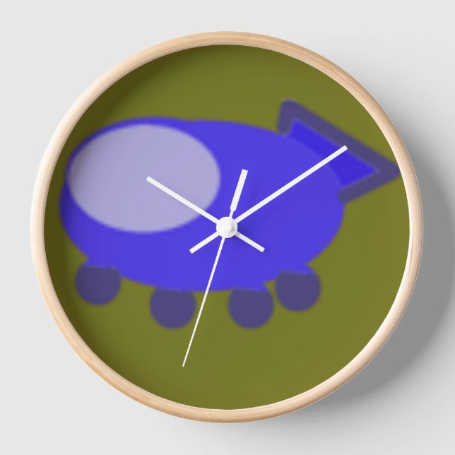 Horloge Le vaisseau spatial bleu (Recto)