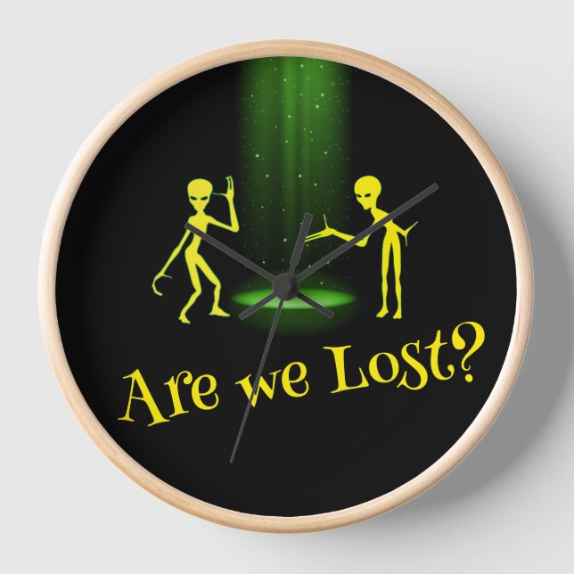Horloge L'enlèvement d'Aliens par OVNI 👽 sommes-nous perd (Recto)