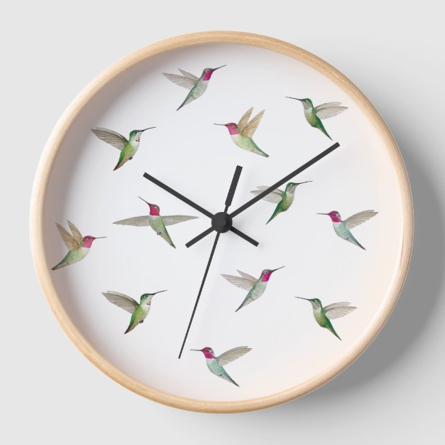 Horloge Les colibris d'Anna (Recto)