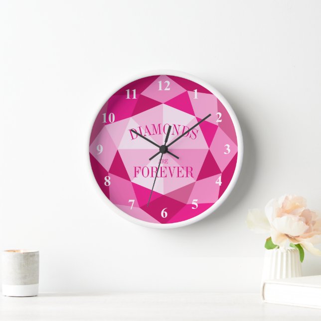 Horloge Les diamants sont éternellement rose gemstone horl (Maison)