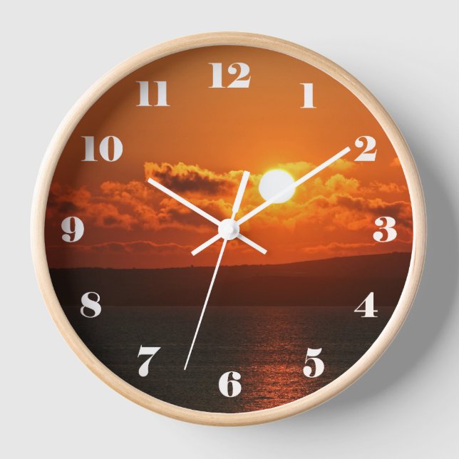 Horloge Lever de soleil sur la mer (Recto)