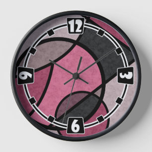 Horloge Lever rose, abstrait