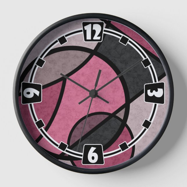 Horloge Lever rose, abstrait (Recto)