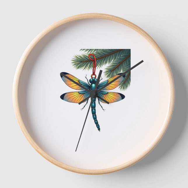 Horloge libellule ornementale (Recto)