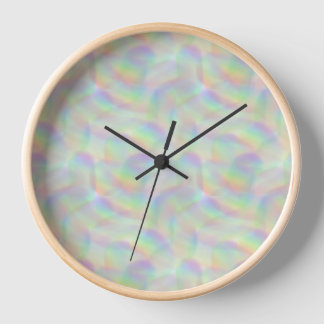 Horloge lignes arc-en-ciel