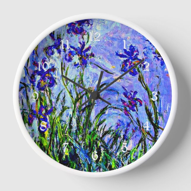 Horloge Lilac Irises par Monet (Recto)