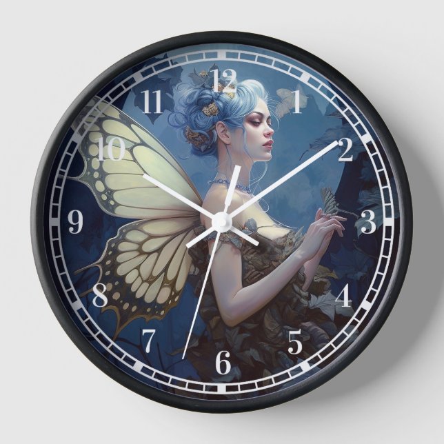 Horloge L'Imaginaire Fairy Bois Bleu (Recto)