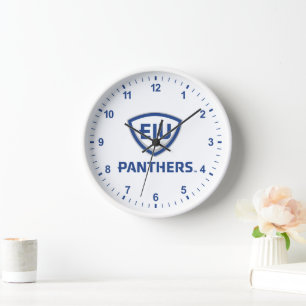 Horloge Logo Eastern Illinois Panthers Shield & Wordmark