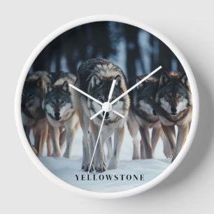Horloge Loups de Yellowstone
