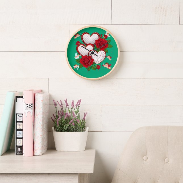 Horloge Love & Romance - Saint Valentin (Salle de lecture)