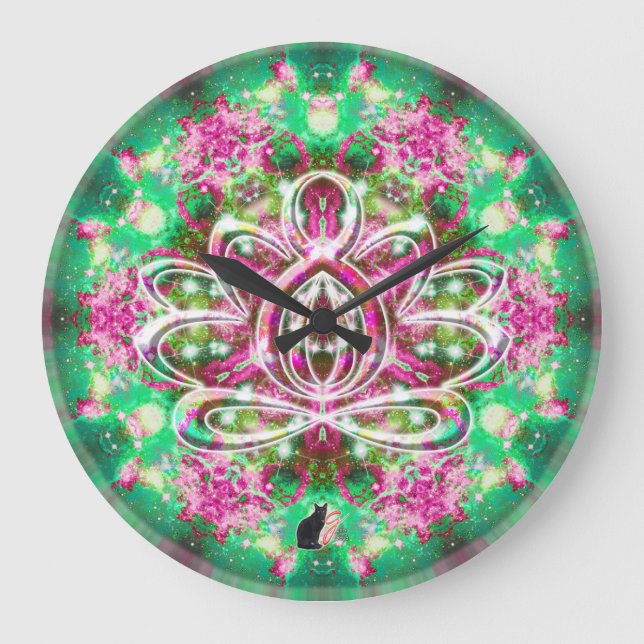 Horloge Lumineuse en Lotus Zen (Recto)