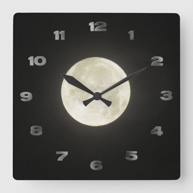 Horloge - Lune avec chiffres arabes (Recto)