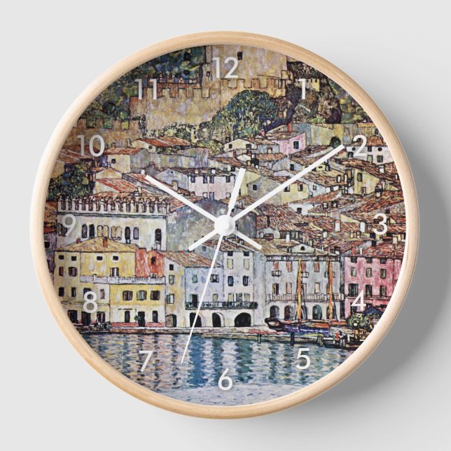 Horloge Malcesine au lac de Garde, Gustav Klimt (Recto)