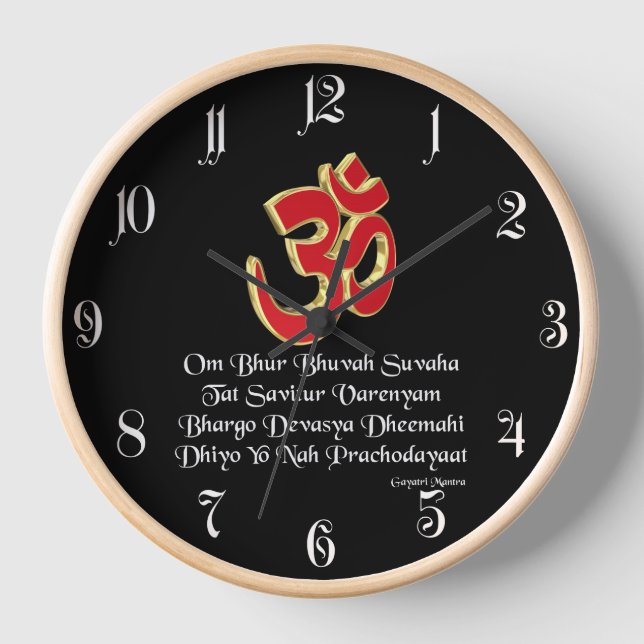 Horloge Mantra de Gayatri (Recto)