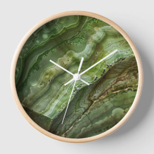 Horloge Marbre d'Agate vert pierre