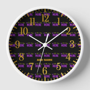HORLOGE MARQUE ÉLÉGANT MODERNE PERSONNALISABLE NOIR VÉRIFI