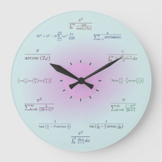 Horloge mathématique (dégradé vert-violet)