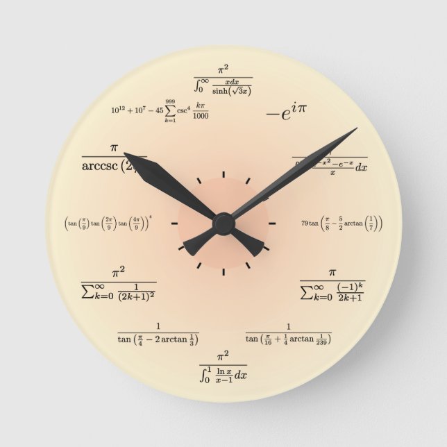 Horloge mathématique (Jaune clair) (Recto)