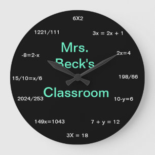 Horloge mathématique ronde (grande)