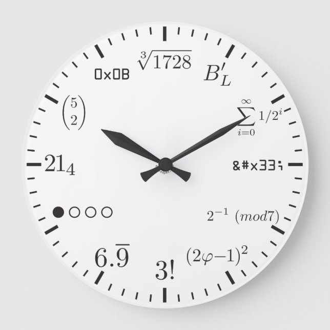 Horloge mathématique v1 (Recto)